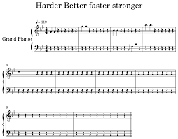 Harder better faster stronger piano. Harder Better Faster Stronger Flat