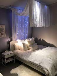 My Daughters Very Grown Up Room Ikea Malm Queen Bed And Trysil Bedside Table Canopy Made From Ikea Two Extendabl Bedroom Decor Bed Against Wall Room Makeover