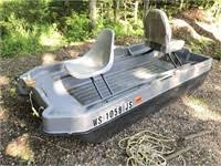 This pedal boat is decked out with all the features you want for comfort: Sun Dolphin Sportsman 8ft Fishing Boat 2 Seats Boat Sundolphin Fishingboat Auction Goodyear Wrangler Aluminum Trailer