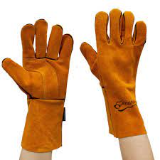 Safe Handler Reinforced Welding Gloves Leather For Extra Dexterity Double Palm Reinforcement Leather Gloves Welding Gloves Tig Welding Gloves