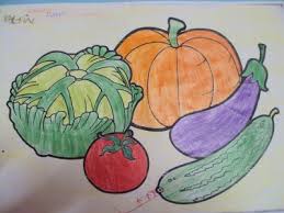 Contoh gambar pemandangan alam yang mudah digambar dan terlihat indah seperti lukisan ilustrasi pemandangan gunung, pantai, laut dan pedesaan. Gambar Lukisan Sayur Sayuran Cikimm Com