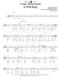 come thou fount i will sing lead sheet lyrics chords