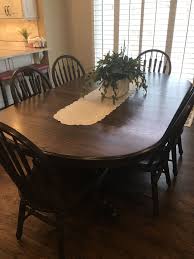 Refinished My Old Light Oak Table And Chairs Oval Table Dining Kitchen Table Oak Oak Dining Room Table