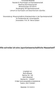 Maybe you would like to learn more about one of these? Wie Schreibe Ich Eine Sport Wissenschaftliche Hausarbeit Pdf Free Download