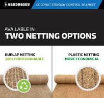 Amazon.com: Sandbaggy Manta de control de erosión de coco ...