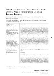 Les 25 détails à connaître pour réussir sa lettre de motivation. Pdf Beliefs And Practices Concerning Academic Writing Among Postgraduate Language Teacher Trainees