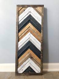 Geometric Chevron Wood Wall Art Decor 24in X 10in Etsy Wood Wall Art Decor Rustic Wood Wall Art Wood Wall Art Diy