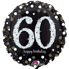 Their novelty, fun shape, and festive colors bring joy and excitement to all ages, whether it's for a child's birthday party or a funny surprise at the office. Sparkling 60th Birthday Balloon Foil Balloons Delivered Brisbane