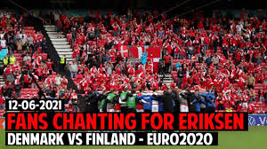 Jun 12, 2021 · following the news of eriksen's status, uefa announced that the denmark vs. Denmark Finland Fans Chanting For Christian Eriksen After Collapsed On The Field Euro2020 Youtube
