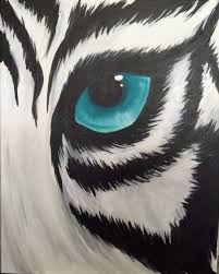 Hey Check Out White Tiger Gaze At Ricky S All Day Grill Paint Nite Canvas Painting Tiger Painting Painting Art Projects