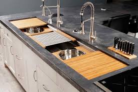 Sink material kitchen sinks come in a variety of materials. Iws 7 Large Stainless Steel Kitchen Sink Natural Bamboo Culinary Kit La Cuisine International