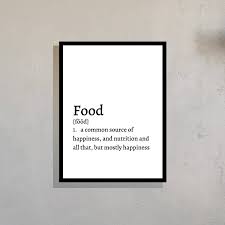 Excited To Share The Latest Addition To My Etsy Shop Food Definition Print Kitchen Humor Decor In 2020 Definition Quotes Funny Quotes For Instagram Foodie Quotes