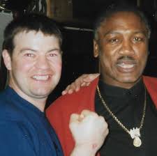 Marvis Frazier, 1980s heavyweight, and his father, former heavyweight champ  "Smokin'" Joe Frazier.