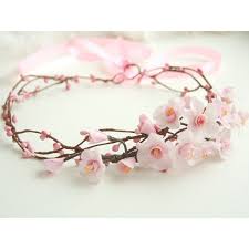 Cherry Blossom Crown Bridal Flower Crown Wedding Flower Crown Pink 70 Flower Crown Wedding Bridal Floral Crown Bridal Flower Crown