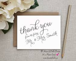 Many bridal shower attendees take the route of having a thoughtful card. Amazon Com Bridal Shower Thank You Cards Bridal Thank You Notes From The Future Mr And Mrs Personalized Stationery Stationary Folded Note Cards With Envelopes Set Wedding Thank You Notes With Envelopes