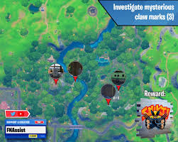 This week, we'll need to investigate the mysterious clay marks that wolverine left around weeping woods. Fnassist News Leaks On Twitter Fortnite Guide Wolverine Challenge 1 Investigate Mysterious Claw Marks 3 Reward Berserker Barrage Spray Locations Https T Co D0otlvu7kl