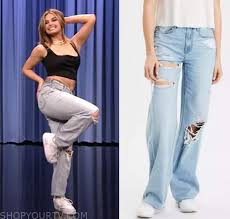 Musical guest addison rae performs obsessed for the tonight show. The Tonight Show March 2021 Addison S Ripped Jeans Shop Your Tv