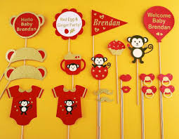 Customized Red Egg And Ginger Party Props Monkey Theme Chinese Celebration Of Baby S 1 Month Redeggginger R Egg Party Chinese Celebrations Chinese Party