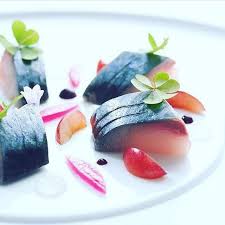Cured Saba Cherry Sake Sorrel Posted By Michelin Starred Chef Julien Royer Via The Truefoodies App For More Chefs Rest Foodie Michelin Star Chef Food Design