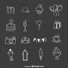 Birthday svg files for silhouette, cricut, sizzix, pazzles, sure cuts a lot, and more. Free Hand Drawn Birthday Party Elements Svg Dxf Eps Png Svg Vectors Photos And Psd Files