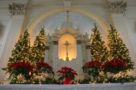 St Dominic S Catholic Church At Christmas Benicia Ca Church Christmas Decorations Christmas Church Christmas Stage
