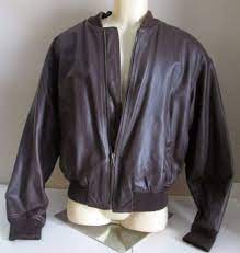 Giorgio Armani Brown Leather Bomber Jacket Vintage Size 50 Italy Large Usa Brown Leather Bomber Jacket Bomber Jacket Vintage Leather Bomber