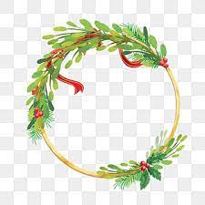 Christmas Wreath Leaves With Golden Line Christmas Merry Christmas Wreath Png Transparent Clipart Image And Psd File For Free Download Christmas Wreaths Merry Christmas And Happy New Year Clip Art