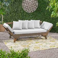 Outdoor rattan furniture ,sunbed,canopy bed cheap sun loungers, buy quality furniture directly from china suppliers:kl c047 free shipping, good service, outdoor belcony daybed, rattan sun bed, bird's nest. Ottavio Outdoor Wood Daybed With Cushions By Christopher Knight Home Sale