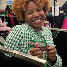 The members of Chi Zeta Omega Chapter would like to proudly wish a sisterly  congratulations to member, Danyell Taylor. Danyell received the Outstanding  Initiate Award during the recent 2024 South Central Regional