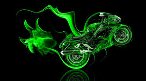Http Www El Tony Com Wp Content Uploads 2014 09 Moto Suzuki Hayabusa Side Super Green Fire Abstract Bike 2014 Art Hd Wallpapers Design By Tony Kokhan Www El T