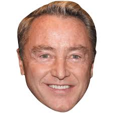 Michael Flatley (Smile) Celebrity Mask, Flat Card Face