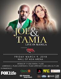 Joe and Tamia will co-headlining their one-night only concert on March 9 at  Mall of Asia Arena