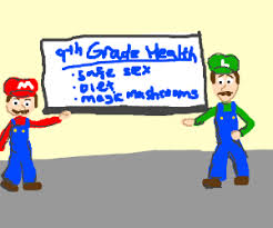 Here are tips on helping them eat healthy. Mario And Luigi Teach 9th Grade Health Drawception