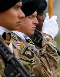 101st Airborne Division Soldiers case colors for Ukraine deployment