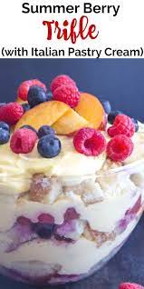 You might think a mix of strawberries, balsamic vinegar, sugar, pepper, and chocolate deserves to be called crazy, but this italian dessert is actually crazy good. This Berry Trifle Is Made With Summer Berries And Italian Pastry Cream A Delicious No Bake Recipe That Is The Perf Fruity Desserts Trifle Recipe Fruit Recipes