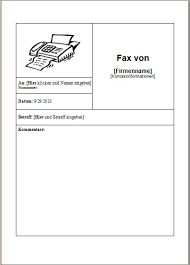 Daher ist es am einfachsten, wenn die jeweiligen listen als template in word oder excel erstellt werden, da sie sich so immer wieder an den aktuellen bedarf anpassen und problemlos ausdrucken lassen. Faxvorlage 1 Office Lernen Com