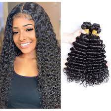 Brazilian human hair water wave 3 bundles with lace frontal (24 26 28+20) unprocessed virgin brazilian wet and wavy hair extensions 9a grade virgin human hair bundles natural color. Buy Deep Wave Bundles Brazilian Hair Bundles Human Wavy Hair Bundles Wet And Wavy 100 Human Hair Extensions Deep Curly Human Hair Bundles Curly Bundles Unprocessed Human Hair Bundles For Black Women