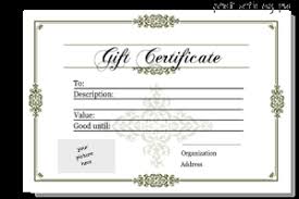 Custom shapes and sizes are possible. Gift Certificate Templates