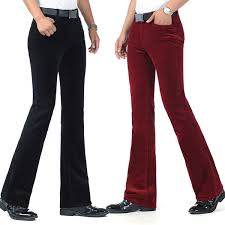 Men's bell bottom jeans and men's flared pants of the late 1960s may be the most iconic of the decade, but they weren't the only style. Men S Stretch Corduroy Flared Trousers Pants Fitted Bell Bottom Vintage Casual Wish
