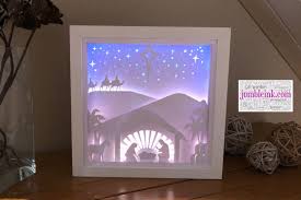 Download Nativity 3d Paper Cut Light Box Graphic By Jumbleink Digital Downloads Creative Fabrica