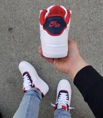 Nike Air Force 1 White Navy Red Nike Air Nike Mens Nike Shoes