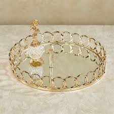 Looped Round Mirrored Vanity Tray Vanity Tray Vintage Vanity Tray Vanity Decor