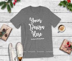 Free Christmas Bella Canvas 3001 Deep Heather T Shirt Mockup Winter Psd Free Psd Mockups In 2020 Mockup Free Psd Free Psd Mockups Templates Free Packaging Mockup