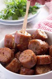 Tart apples, feta cheese, walnuts and johnsonville's apple chicken sausage in a sweet and savory combo that's both a delicious and healthy way to enjoy your favorite sausages. Chicken Apple Sausage Bites With Maple Glaze