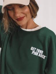 Affirmations Collection Sweat Set Forest Green Sweatshirt