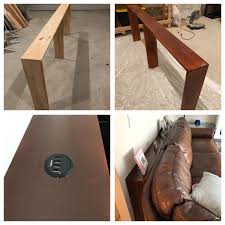18.8m members in the diy community. I Built A Small Console Table With A Usb Grommet For Behind My Sofa Out Of Two 1x8x8 S And Some Stain Woodworking