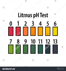 Litmus Test Ph Scale Colour Chart Stock Vector Royalty Free