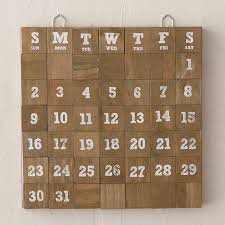 Keep Track Of The Days In Natural Style With Help From This Wooden Block Calendar Each Set Includes A Magnetic Board And Wood Calendar Calendar Wooden Blocks