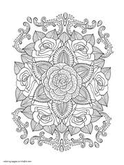 The original pictures are included for reference, so that you know what the items were in nature. 130 Flower Coloring Pages For Adults Free