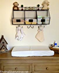 Gender Neutral Nursery Reveal Finding Silver Linings Baby Storage Changing Table Organization Baby Organization